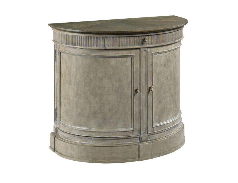 DEMILUNE BACHELOR CHEST VERS/ELM