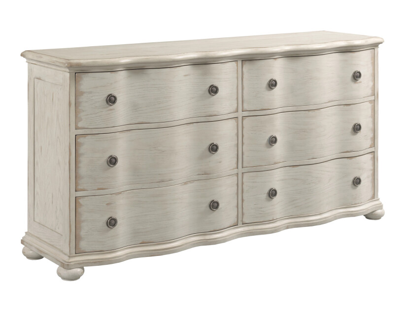 HELENE SIX DRAWER DRESSER-CR&Egrave;ME