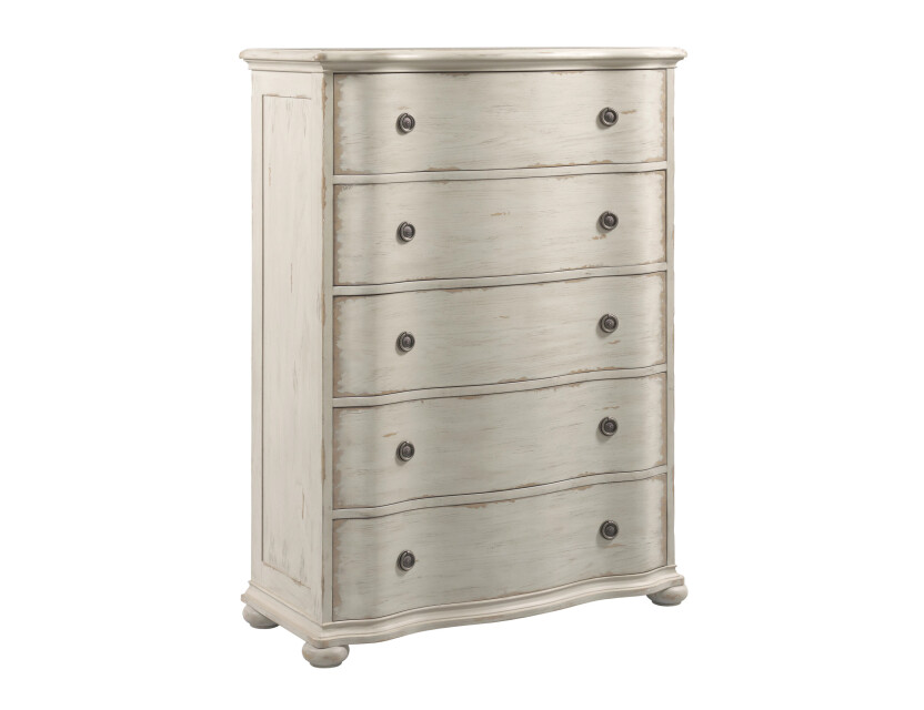 HELENE FIVE DRAWER CHEST-CR&Egrave;ME
