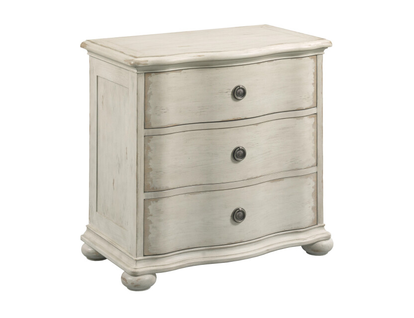 HELENE 3 DRAWER NIGHTSTAND-CR&Egrave;ME